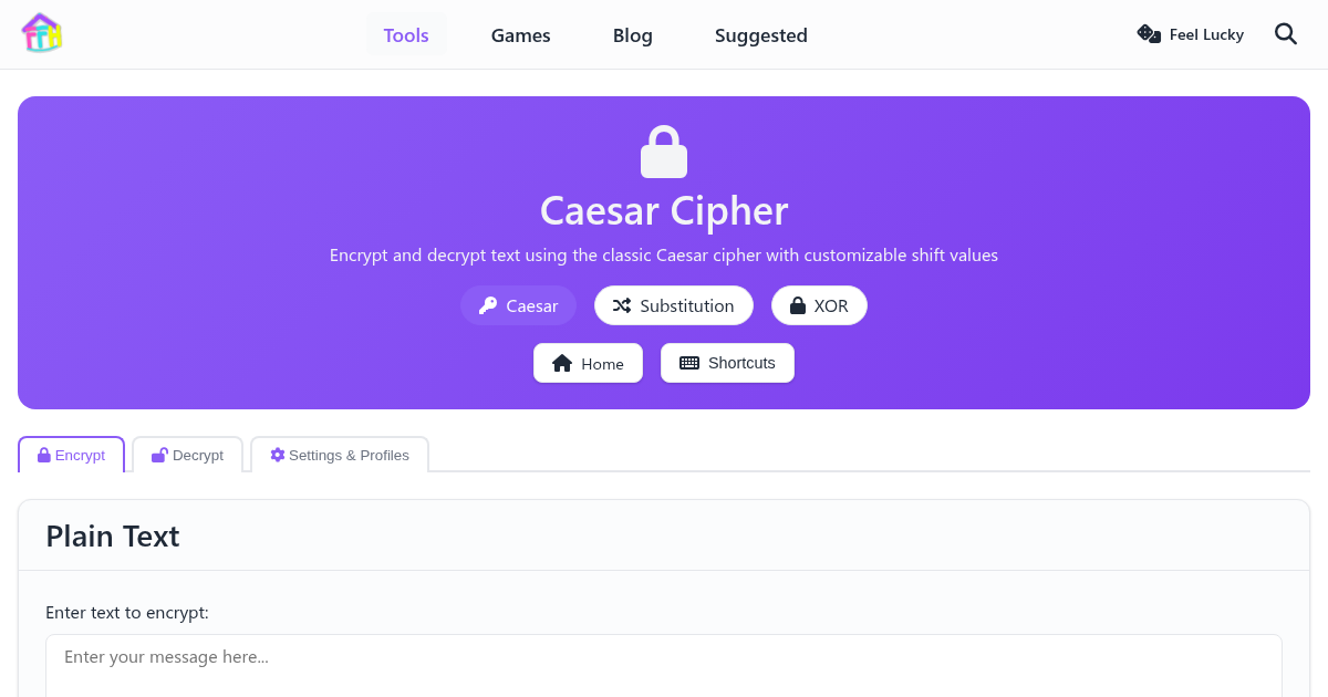 Caesar Cipher - FunnyFunHouse