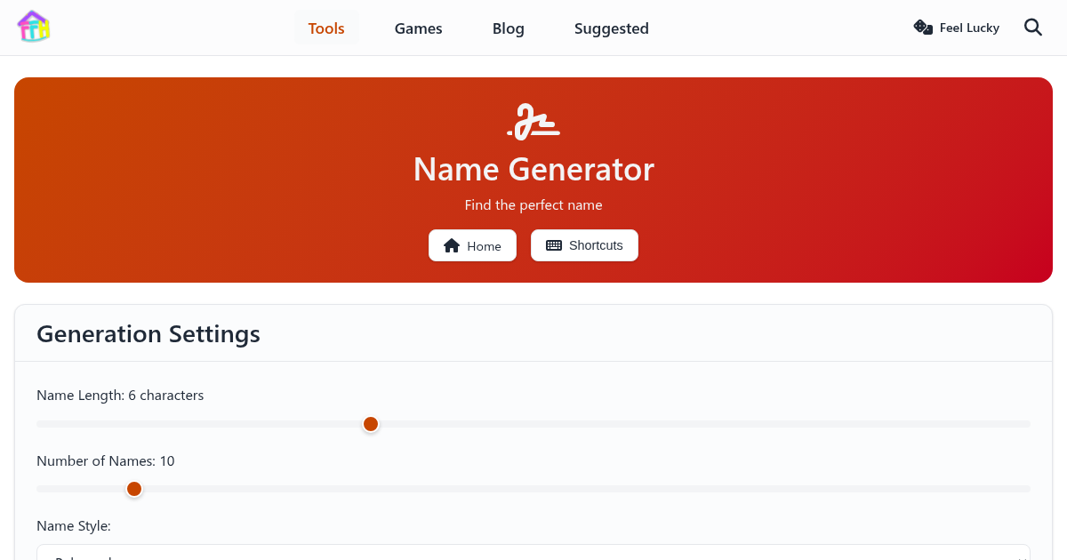 Name Generator - FunnyFunHouse
