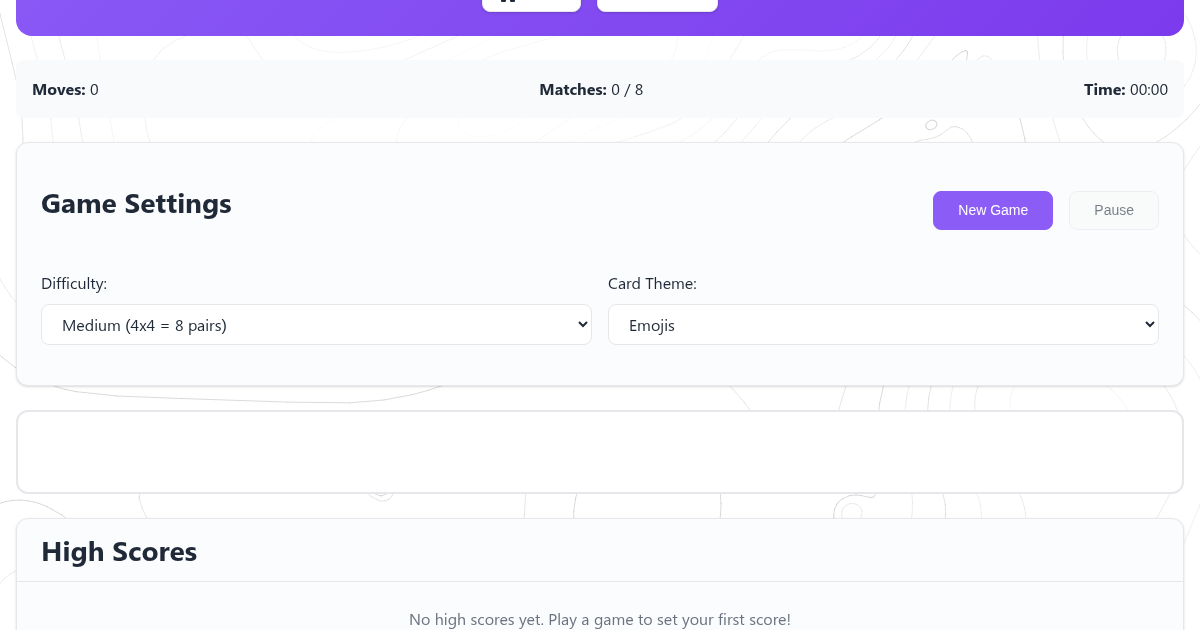 Memory card matching game on FunnyFunHouse