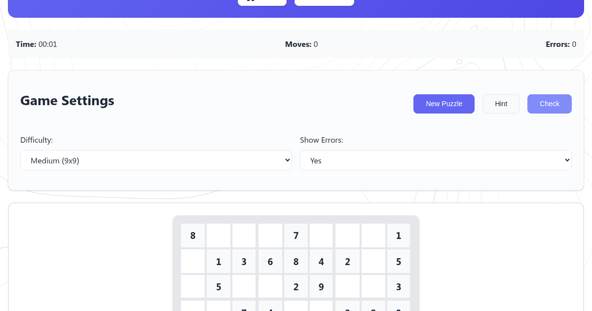 FunnyFunHouse Sudoku game with a puzzle in progress