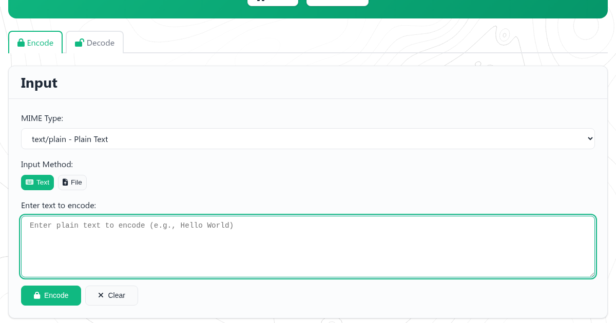 The Base64 Encoder/Decoder app on FunnyFunHouse