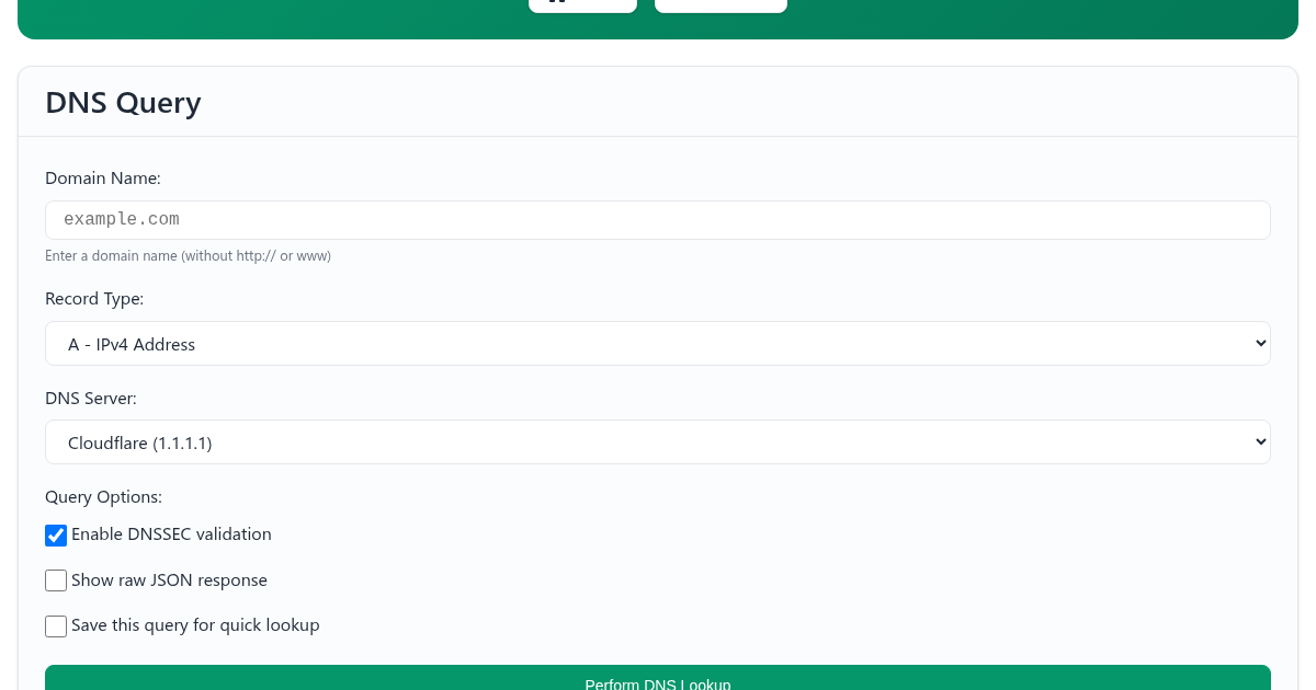 The DNS Dig app on FunnyFunHouse