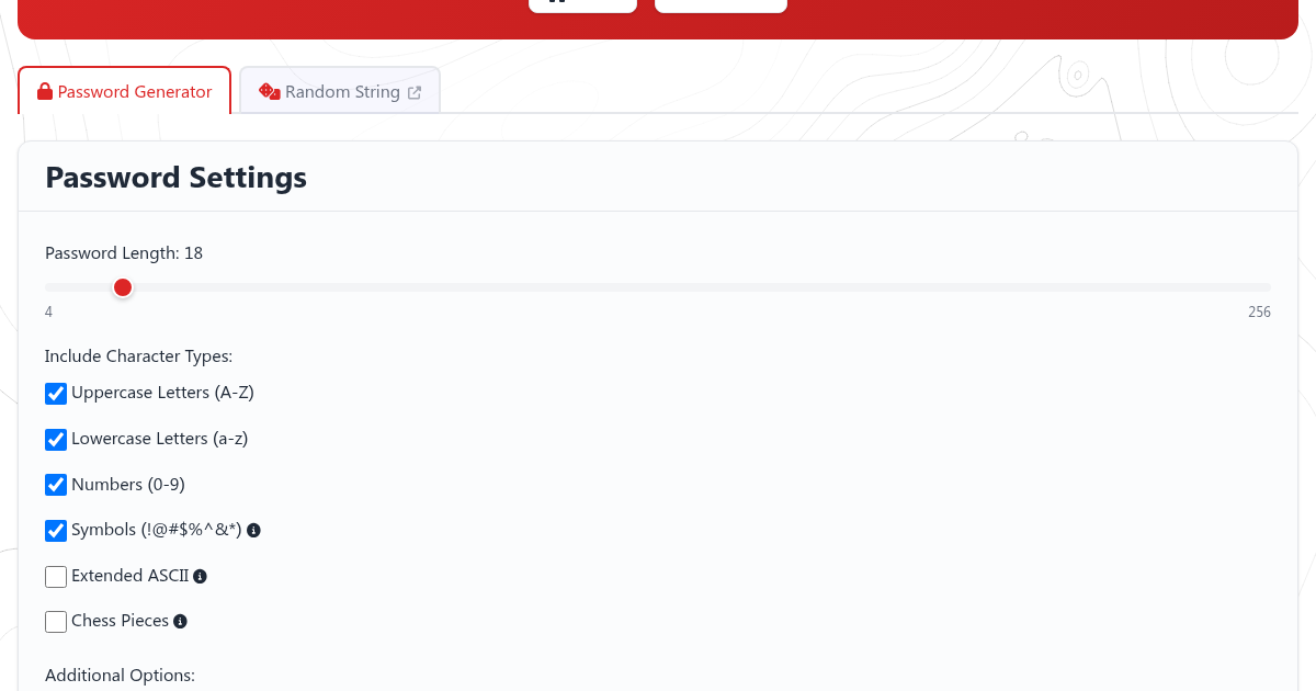 The Password Generator app on FunnyFunHouse